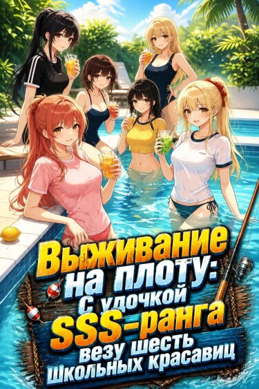 Выживание на плоту: С удочкой SSS-ранга везу шесть школьных красавиц — обложка