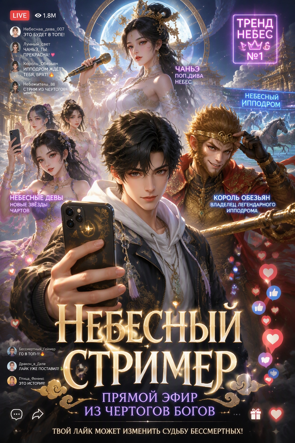 Небесный стример: Прямой эфир из чертогов богов — обложка