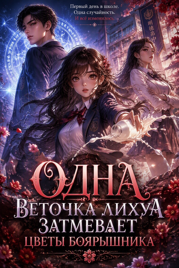 Одна веточка лихуа затмевает цветы боярышника — обложка