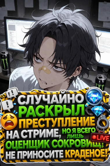 Случайно раскрыл преступление на стриме, но я всего лишь оценщик сокровищ! Не приносите краденое! (ЗАВЕРШЁН) — обложка