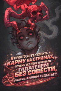 Я просто хотел копить карму на стримах, почему же меня прозвали гадателем без совести, разрушающим судьбы?!